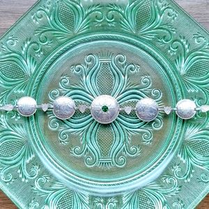 Vintage Sterling Handmade Coin Bracelet “5inch”